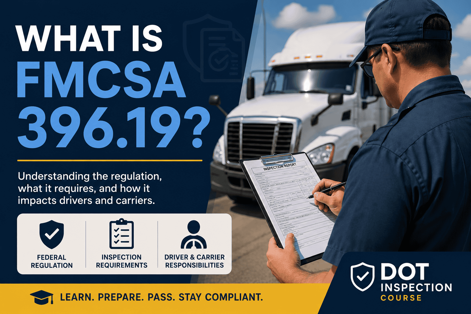 Fha 396 Training Program FMCSA 396.19 Inspector Qualifications Explained (2026)
